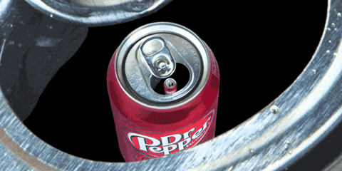 Inside Of Dr Pepper Can On Loop GIF