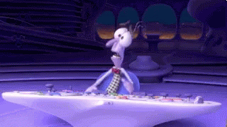 Inside Out Fear Faint While Pushing Button GIF