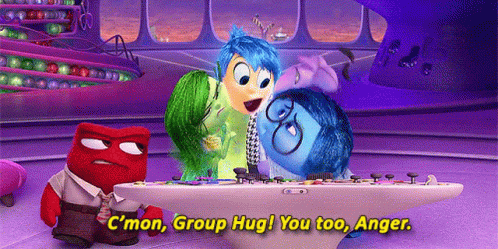Inside Out Group Hug GIF
