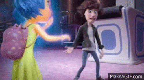 Inside Out Joy Talking To Imaginary Boyfriend GIF
