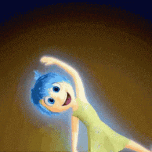 Inside Out Joy Waving Hi GIF