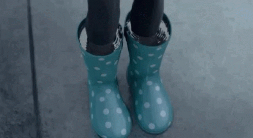 Inside Out Riley Boots Filled With Rainwater GIF