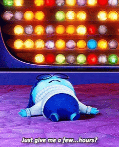 Inside Out Sadness Laying Down GIF