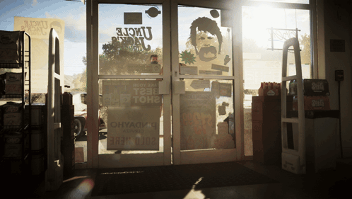 Inside Store with Lucky Strike Sign