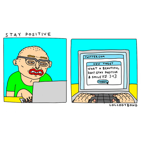 Inspirational Comics Stay Positive GIF