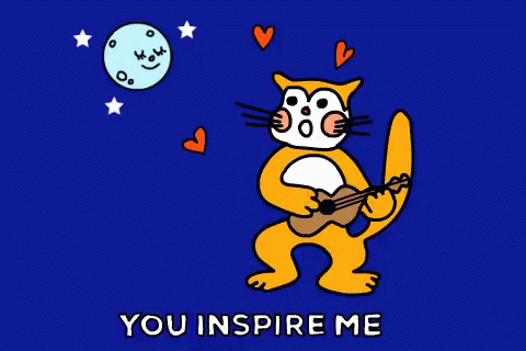 Inspired Me Guitar Cat GIF