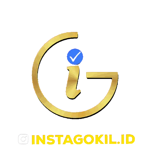 Instagokil.id Logo with Gold G and Blue Check