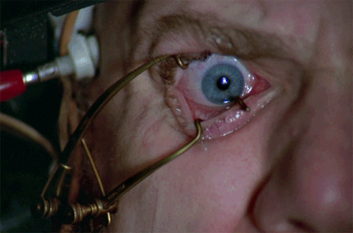 Intense Clockwork Orange Eye Scene GIF