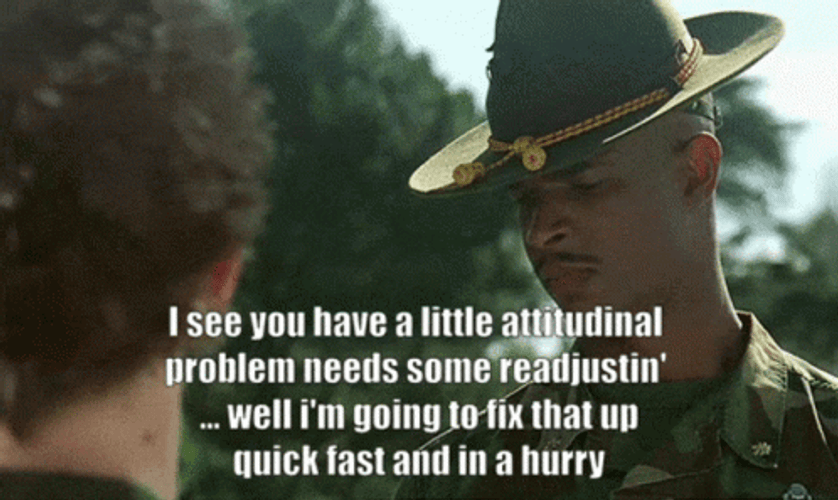 Intense Major Payne Menacing Glare GIF