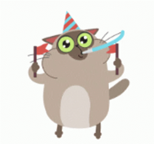 International Cat Day Feline Rejoicing GIF