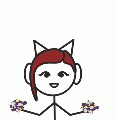 International Cat Day Girl With Feline Ears GIF
