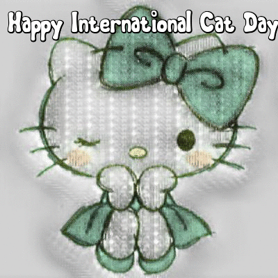 International Cat Day Hello Kitty GIF