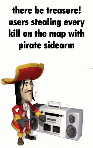 International Talk Like Pirate Day Man with Boombox