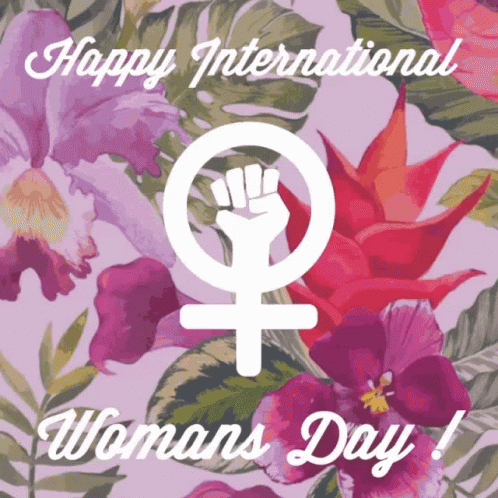 International Women's Day With Gender Female Logo GIF