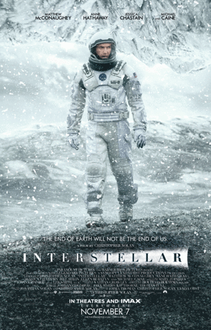 Interstellar Animated Snow Poster GIF