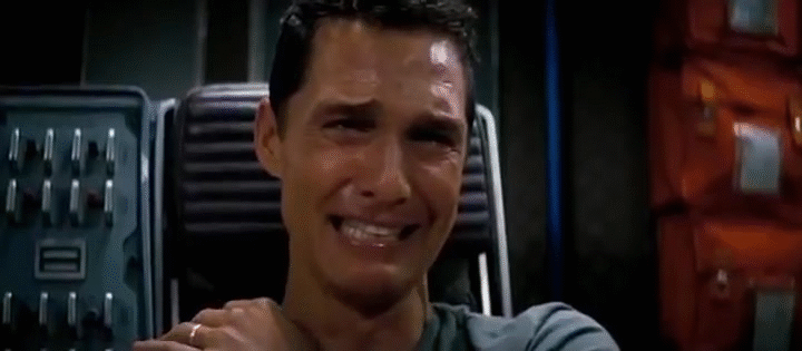 Interstellar Cooper Crying Heavy GIF