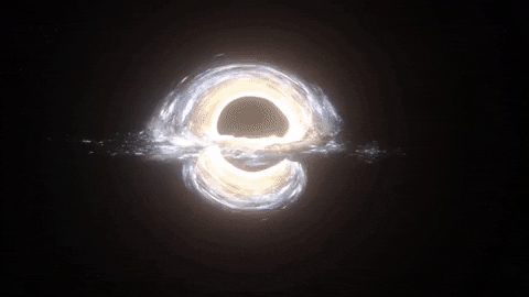 Interstellar Effect Blackhole Stars Sun GIF