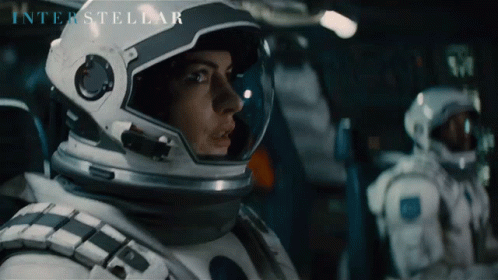 Interstellar Movie Poster Woman In Astronaut Helmet GIF