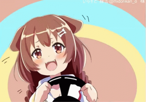 Inugami Korone Driving Car Anime GIF