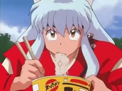 Inuyasha Eating Noodles GIF