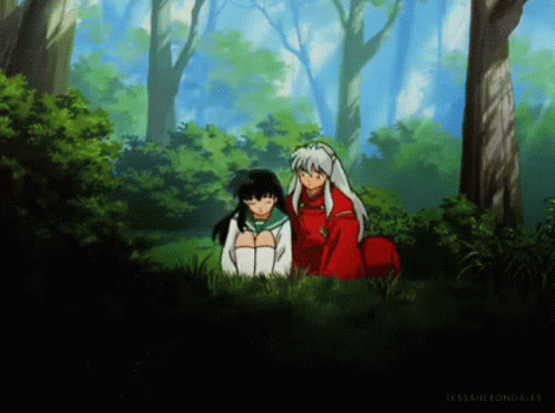 Inuyasha Grabbing Kagome Higurashi GIF