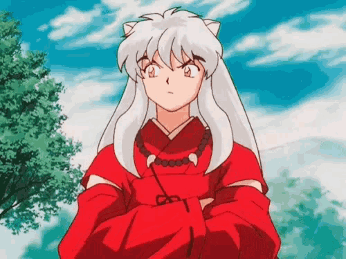 Inuyasha Madly Bowing GIF