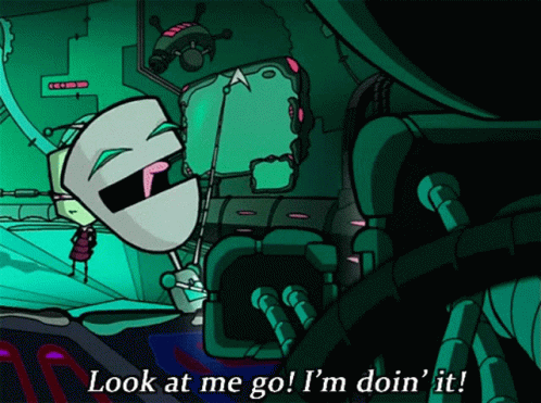 Invader Zim Gir Using Machine GIF