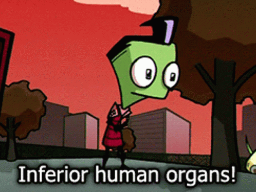 Invader Zim Inferior Human Organs GIF