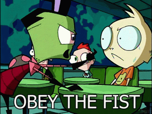 Invader Zim Obey The Fist GIF