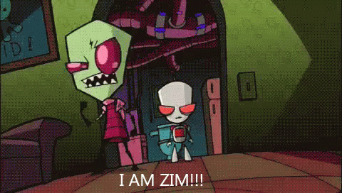 Invader Zim Shouting His Name GIF