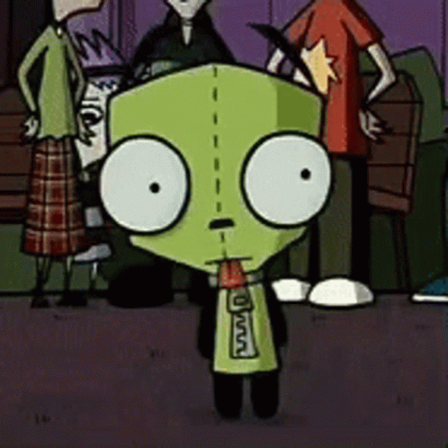 Invader Zim Spinning Gir GIF
