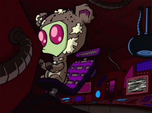 Invader Zim Using Bear Costume GIF