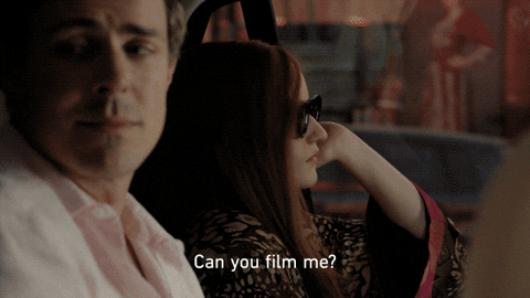 Inventing Anna Asking Someone To Film Her GIF