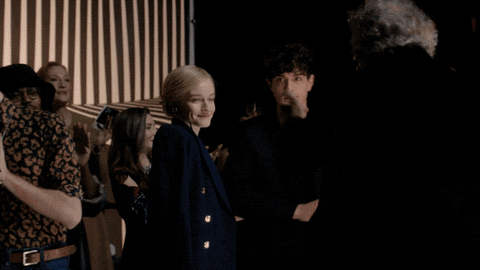 Inventing Anna Getting Photographed With Someone GIF