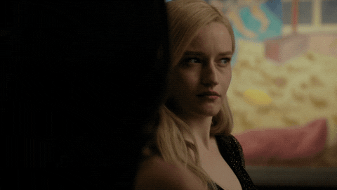 Inventing Anna Raising Eyebrows Then Smiling GIF