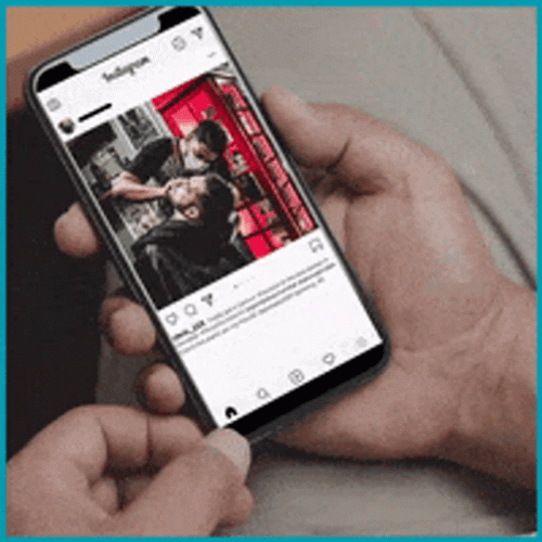 Iphone 14 Pro Big Screen Playing Instagram GIF