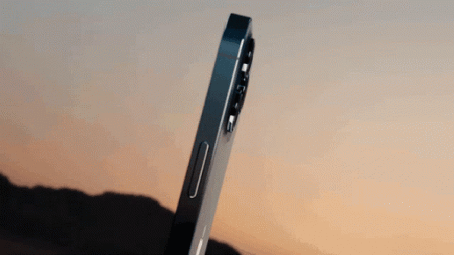 Iphone 14 Pro Revolving In Sunset GIF