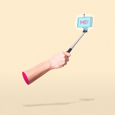 Iphone On Selfie Stick GIF
