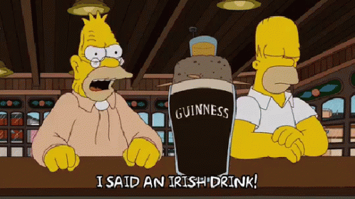 Ireland Guinness Bottle Homer And Grampa Simpson GIF