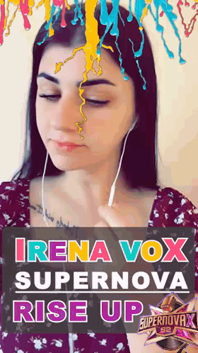 Irena Vox Supernova Rise Up Poster Woman With Headphones GIF