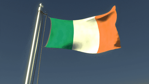 Irish Flag Waving In Wind GIF