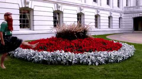 Irish Jig Man In Skirt Skipping GIF