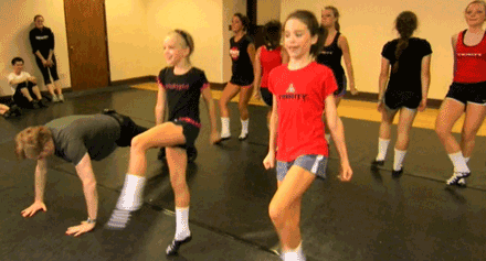 Irish Jig Young Girls In Studio GIF