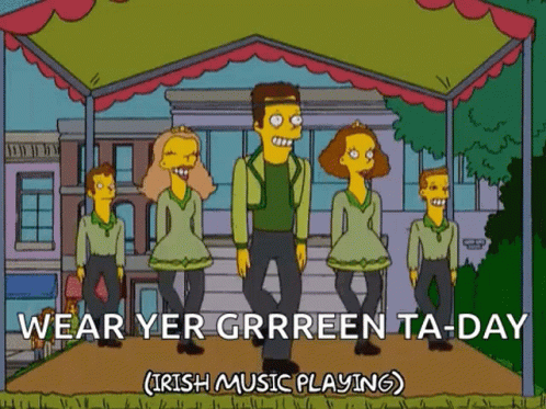 Irish Music Group Dancing Wear Yer Grrreen Ta-Day