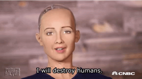 Irobot Talking About Destroying Humans GIF