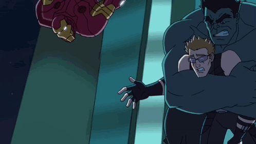 Iron Man and Hulk Fighting