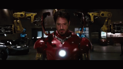 Iron Man Close Up Eyes Lit Up