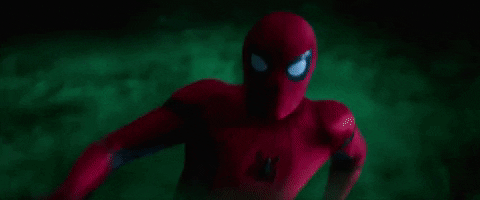 Iron Man Eye Turned On Spider Man Scared GIF