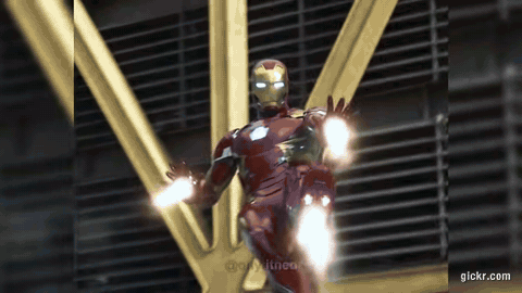 Iron Man Flying With Arms Outstretched