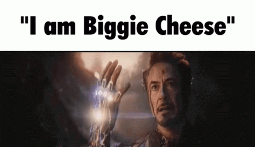 Iron Man I Am Biggie Cheese GIF